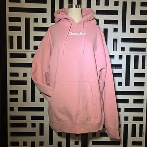 Glossier Soft Pink Hoodie LARGE EUC *RARE!